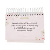 Floral-themed desk calendar met qur’an inspirerende reminders voor reminders rosé
